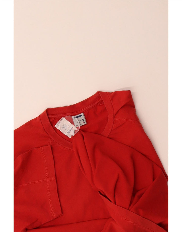 FILA Mens Graphic T-Shirt Top Size 52/54 Large Red Cotton Vintage Fila and Second-Hand Fila from Messina Hembry 