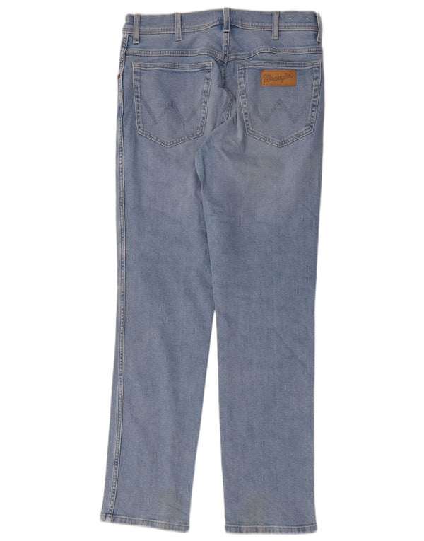 Wrangler Mens Texas Slim Jeans W33 L32 Blue Cotton