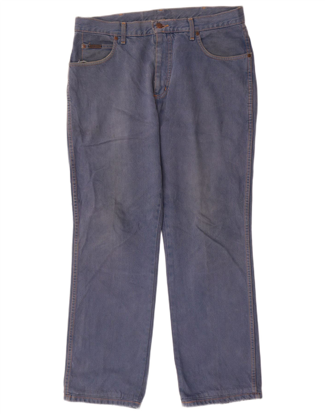 Wrangler Mens Texas Straight Jeans W36 L31 Blue Cotton