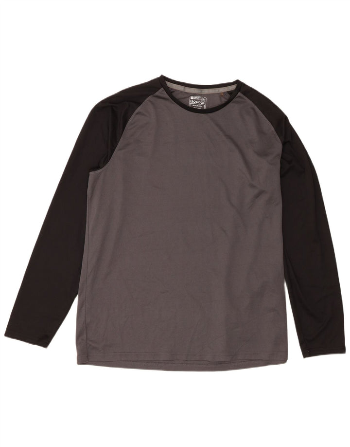 Mountain Warehouse Mens IsoCool Top Long Sleeve XL Grey Colourblock
