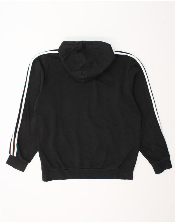 Adidas Mens Graphic Hoodie Jumper Medium Black Cotton