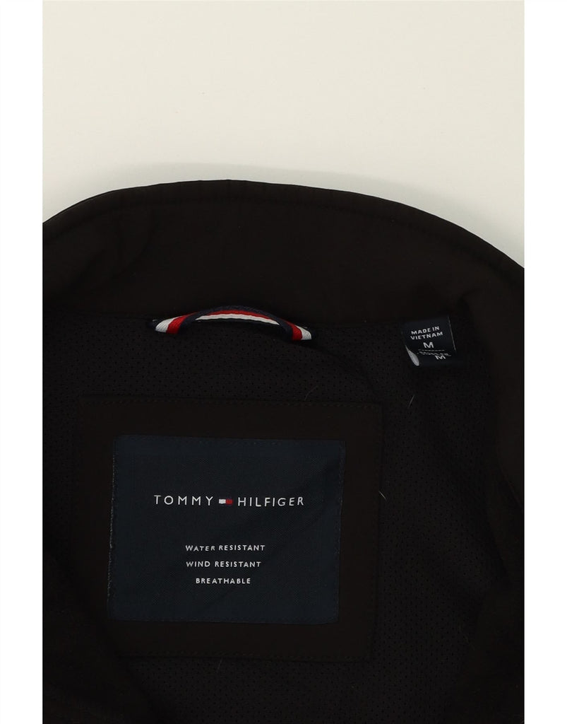 TOMMY HILFIGER Mens Tracksuit Top Jacket Medium Black Polyester Vintage Tommy Hilfiger and Second-Hand Tommy Hilfiger from Messina Hembry 
