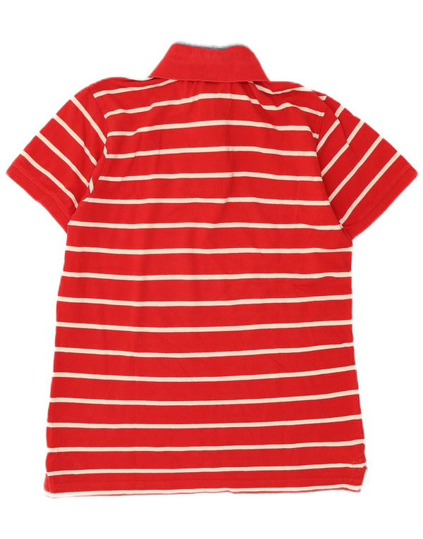Marina Militare Mens Polo Shirt Medium Red Striped Cotton