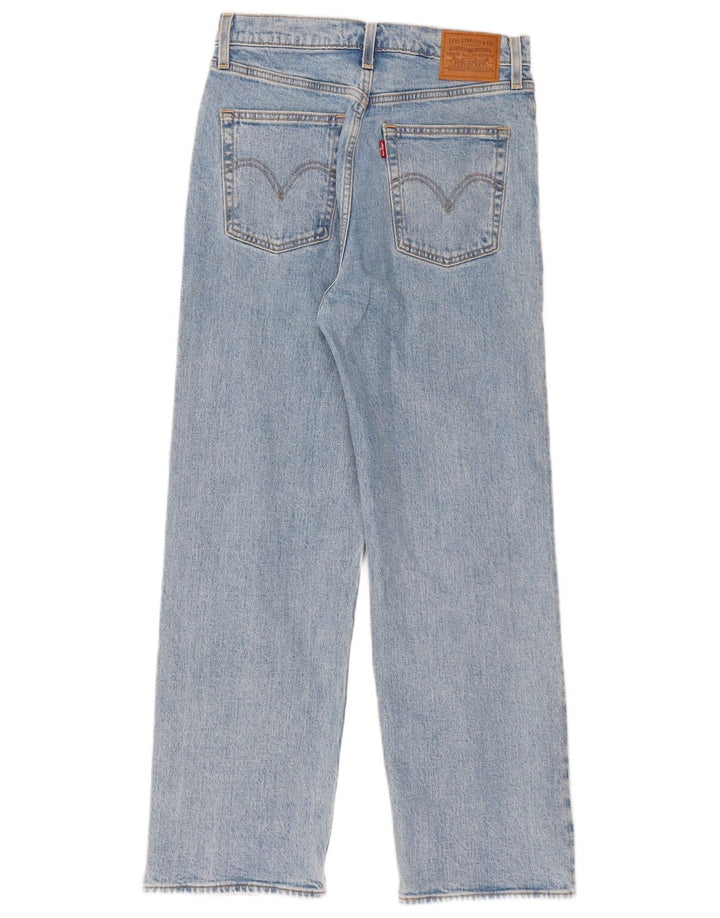 Levi's Womens Ribcage Straight Jeans W28 L27 Blue Cotton