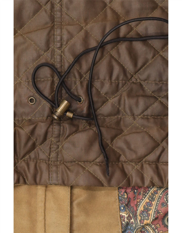 Belstaff Womens Waxed Cotton Jacket IT 44 Medium Khaki Cotton