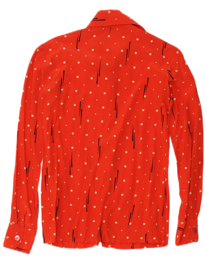 Pancaldi & B Womens Shirt Blouse US 00 2XS Red Spotted