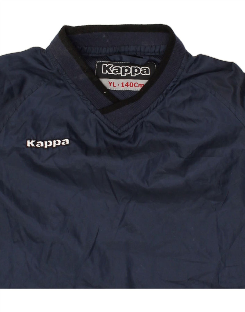 KAPPA Boys Pullover Tracksuit Top 9-10 Years Navy Blue Polyester | Vintage Kappa | Thrift | Second-Hand Kappa | Used Clothing | Messina Hembry 