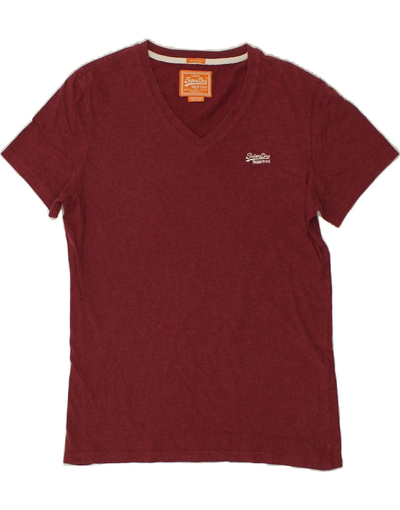 SUPERDRY Mens T-Shirt Top Large Maroon Cotton | Vintage Superdry | Thrift | Second-Hand Superdry | Used Clothing | Messina Hembry 