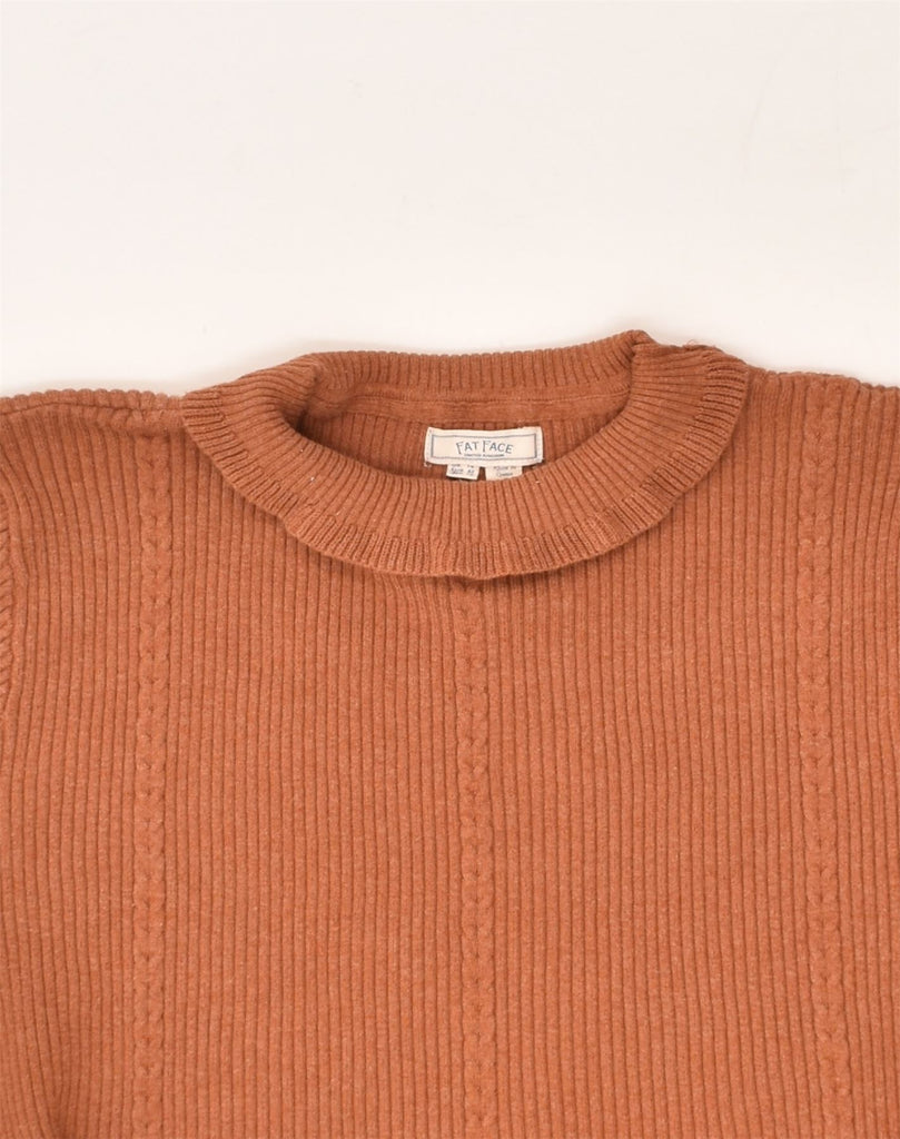 FAT FACE Womens Turtle Neck Jumper Sweater UK 14 Large  Orange Cotton | Vintage Fat Face | Thrift | Second-Hand Fat Face | Used Clothing | Messina Hembry 