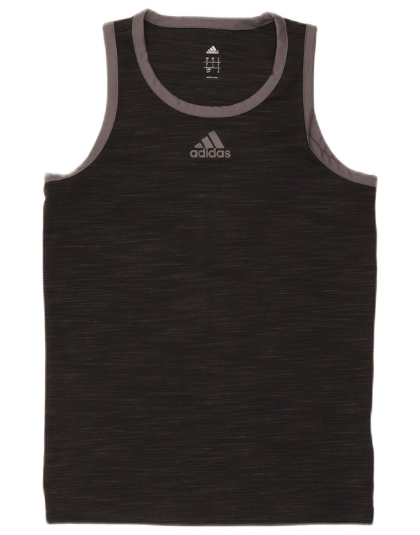 Adidas Mens Vest Top Small Black Flecked Polyester