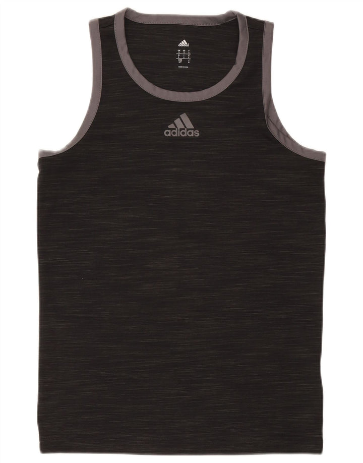 Adidas Mens Vest Top Small Black Flecked Polyester
