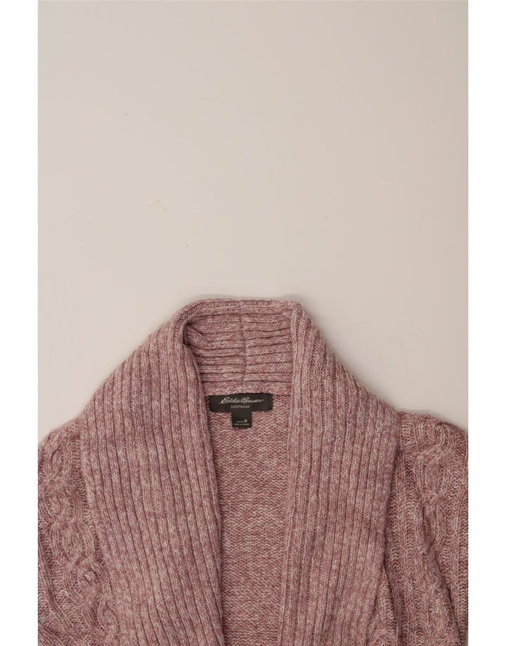 EDDIE BAUER Womens Open Cardigan Sweater UK 14 Medium Pink Flecked Acrylic Vintage Eddie Bauer and Second-Hand Eddie Bauer from Messina Hembry 