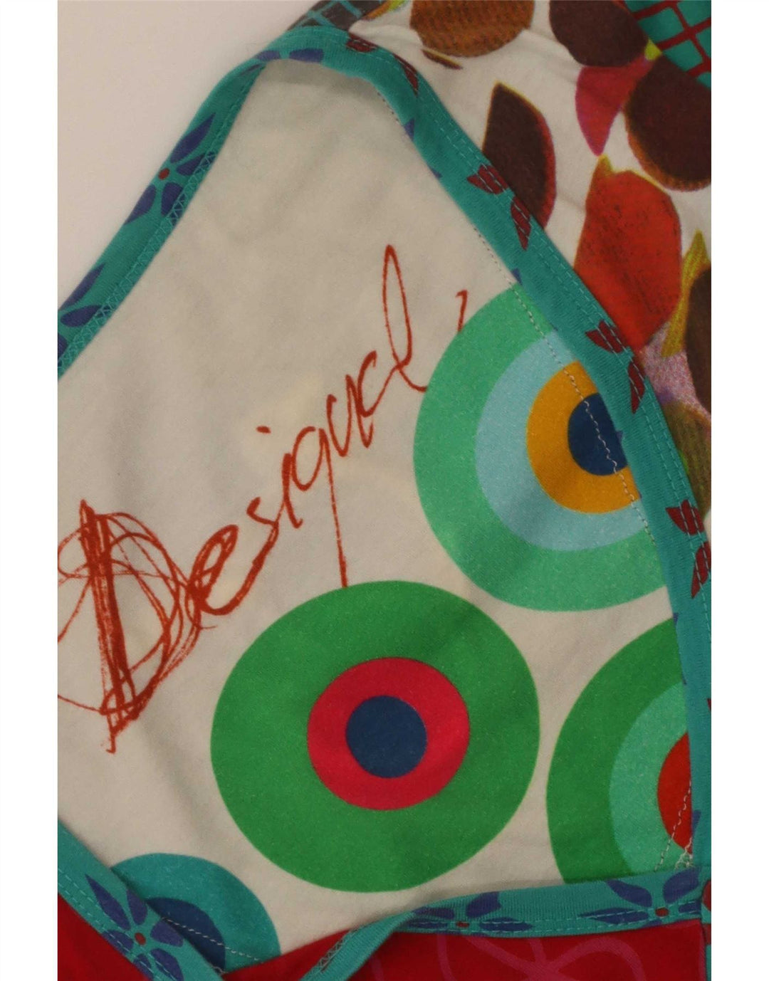 Desigual Womens Tunic Top UK 12 Medium Multicoloured Floral