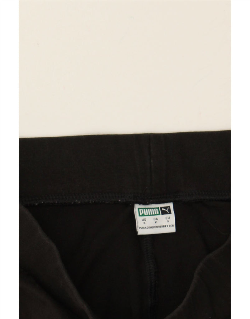 PUMA Womens Graphic Leggings UK 8 Small  Black Colourblock Vintage Puma and Second-Hand Puma from Messina Hembry 