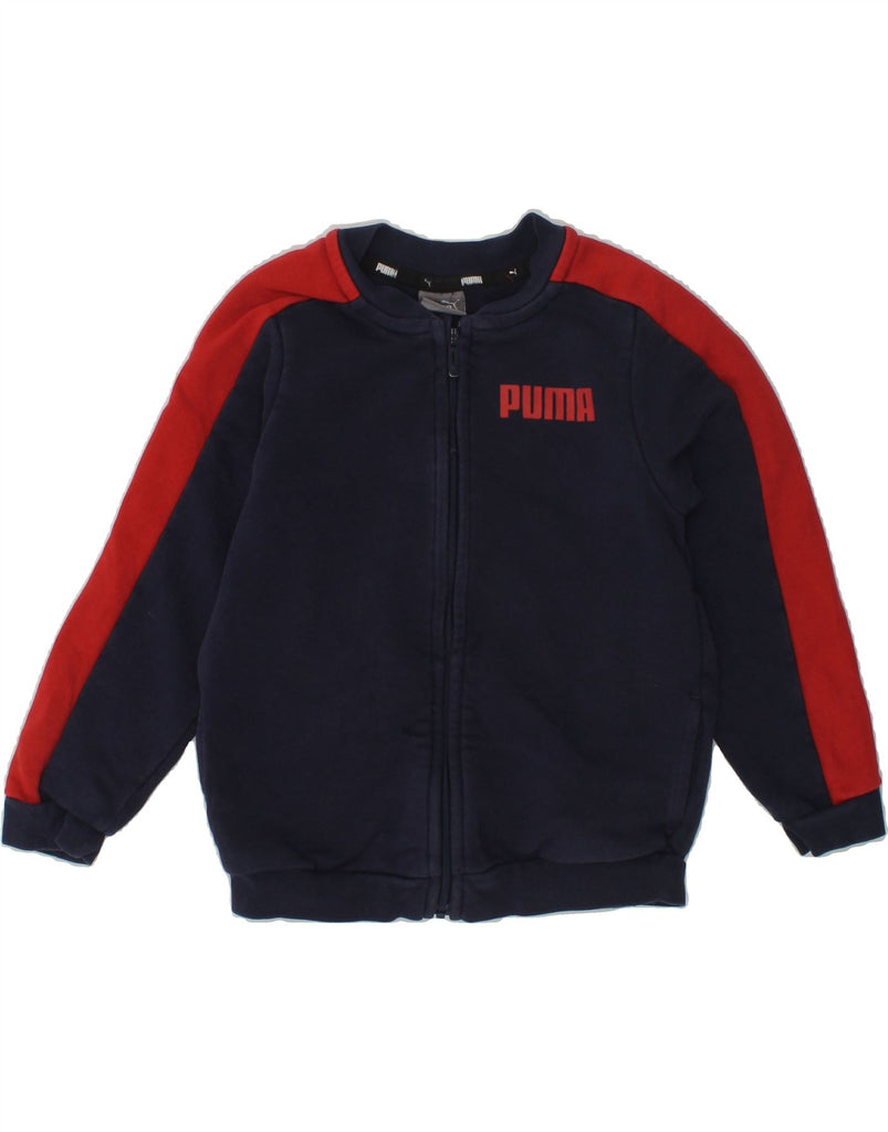 PUMA Boys Tracksuit Top Jacket 2-3 Years Navy Blue Cotton | Vintage Puma | Thrift | Second-Hand Puma | Used Clothing | Messina Hembry 