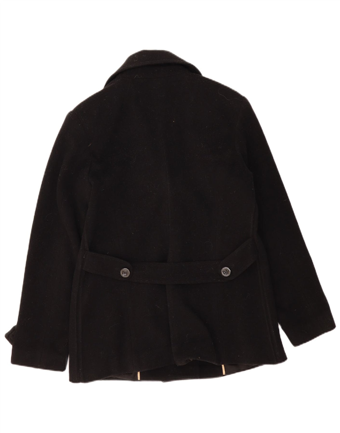 Tommy Hilfiger Womens Pea Coat UK 16 Large Black Wool