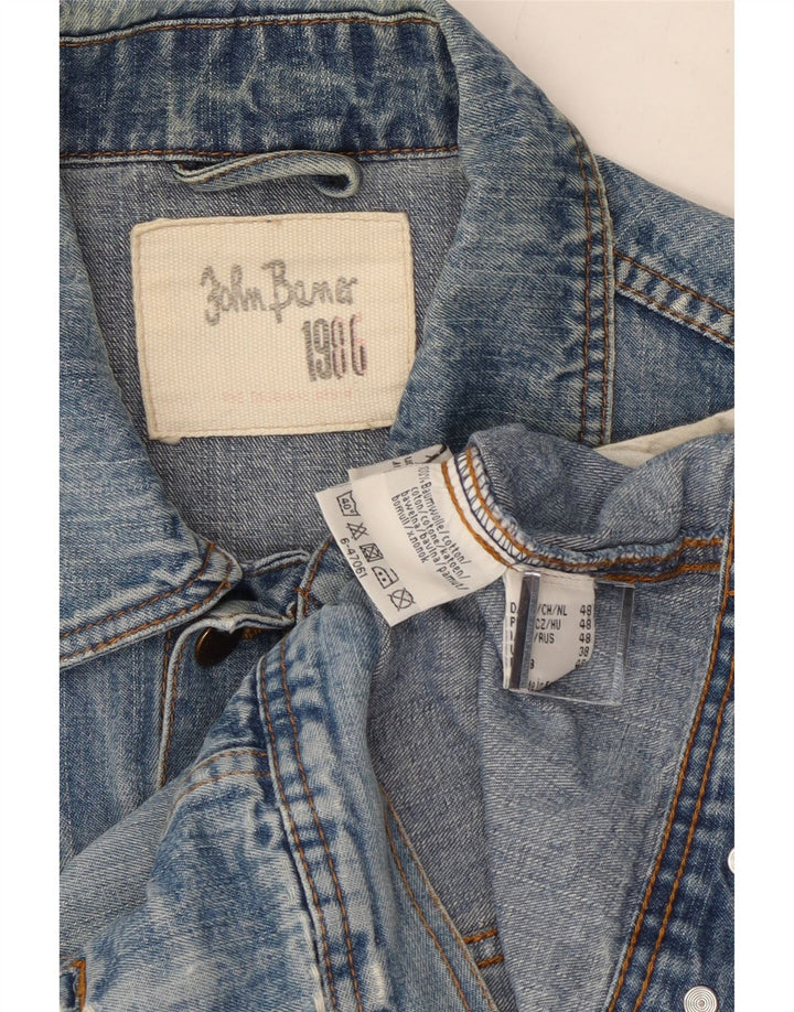 John Baner Mens Denim Jacket UK 38 Medium Blue Cotton
