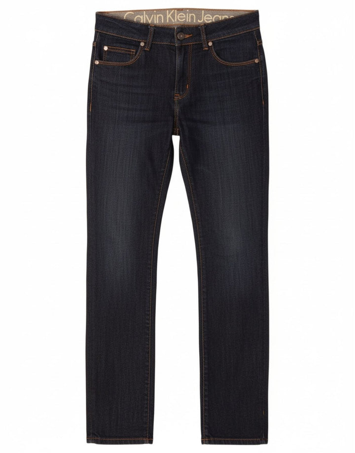 Calvin Klein Womens Slim Jeans W30 L33 Navy Blue