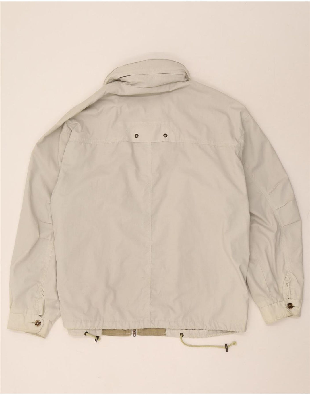 Vintage Mens Utility Jacket UK 42 XL Beige Cotton