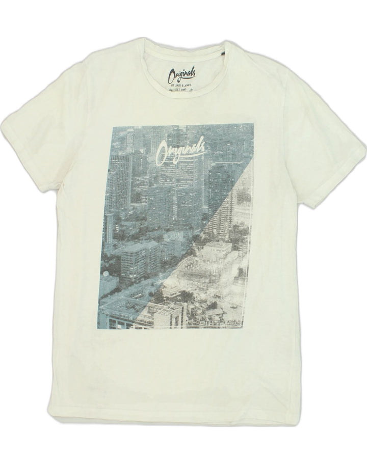 JACK & JONES Womens Graphic T-Shirt Top UK 18 XL White Cotton | Vintage Jack & Jones | Thrift | Second-Hand Jack & Jones | Used Clothing | Messina Hembry 