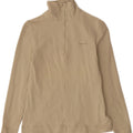 REEBOK Womens Zip Neck Top Long Sleeve UK 8 Small Beige Cotton Vintage Reebok and Second-Hand Reebok from Messina Hembry 