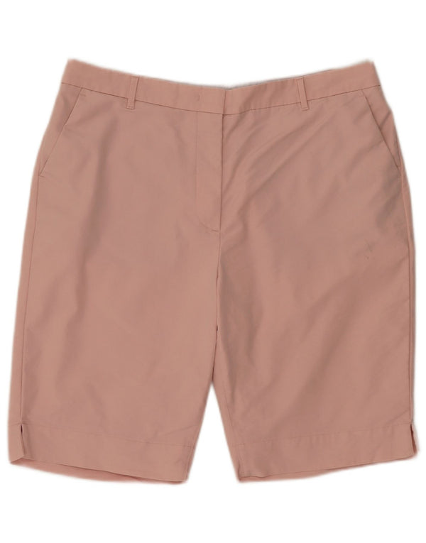 Marks & Spencer Womens Chino Shorts UK 16 Large W36 Pink Cotton