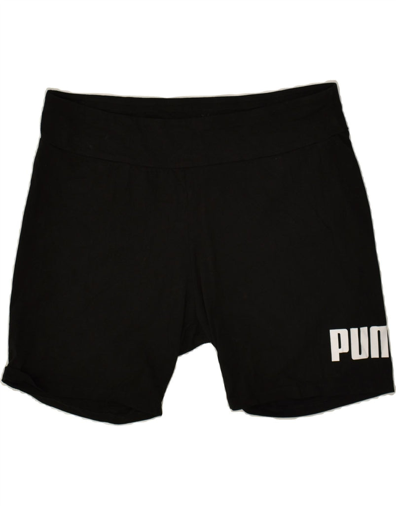 PUMA Womens Graphic Sport Shorts 3XL Black Cotton | Vintage Puma | Thrift | Second-Hand Puma | Used Clothing | Messina Hembry 