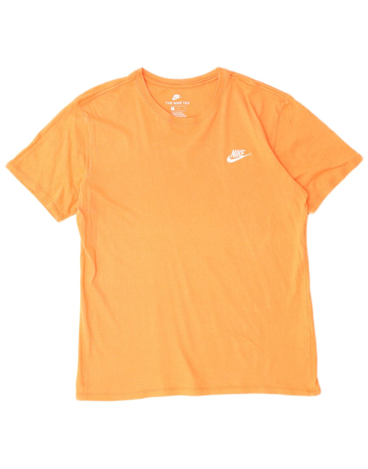 Nike Mens T-Shirt Top Medium Orange Cotton
