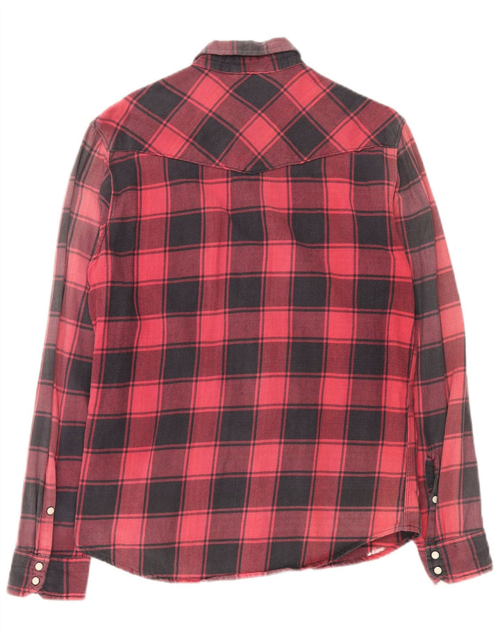 LEVI'S Mens Flannel Shirt Medium Red Check Cotton