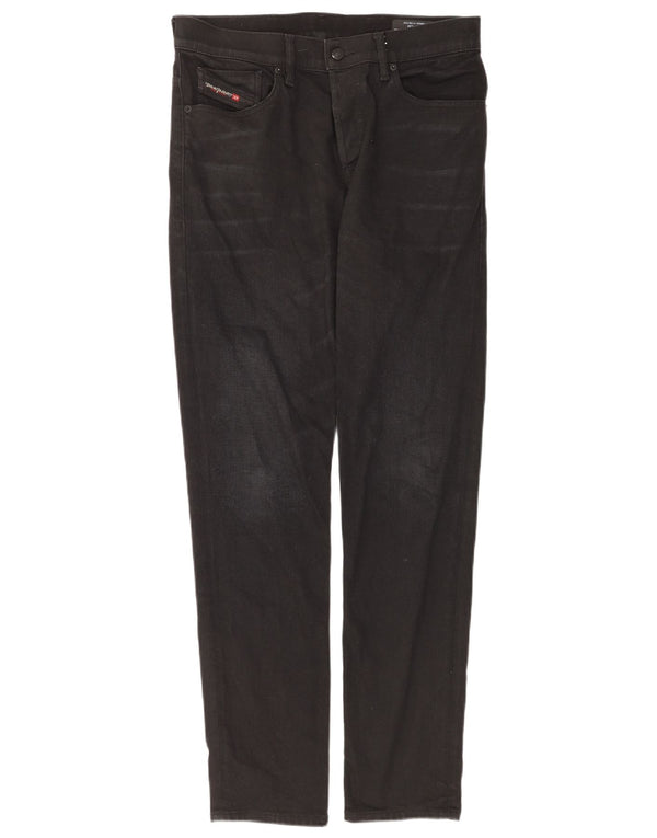 Diesel Mens D-Fining Tapered Jeans W31 L34 Black Cotton