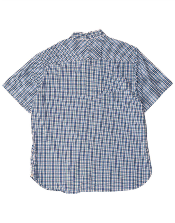 Timberland Mens Earthkeepers Short Sleeve Regular Fit Shirt 2XL Blue Check