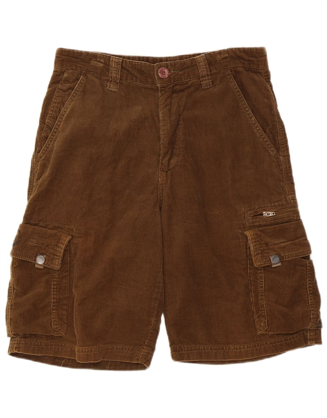 QUIKSILVER Mens Corduroy Cargo Shorts XS W30  Brown Cotton