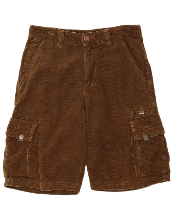QUIKSILVER Mens Corduroy Cargo Shorts XS W30  Brown Cotton