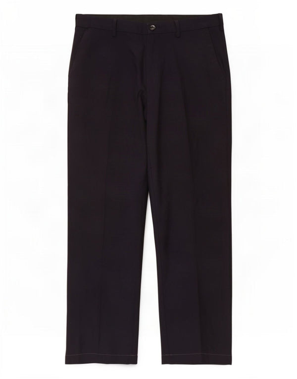Marks & Spencer Mens Regular Fit Casual Trousers W34 L29 Navy Blue