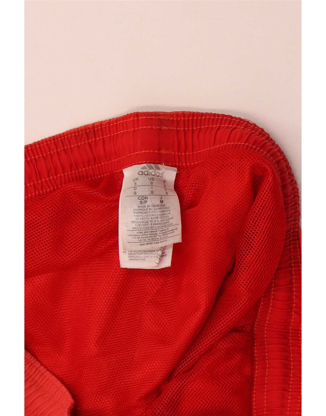 Adidas Mens Sport Shorts Small Red Polyamide