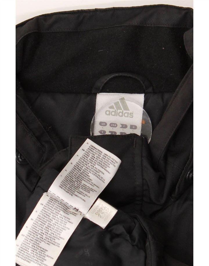 ADIDAS Mens Windbreaker Jacket UK 40 Large Black Polyester