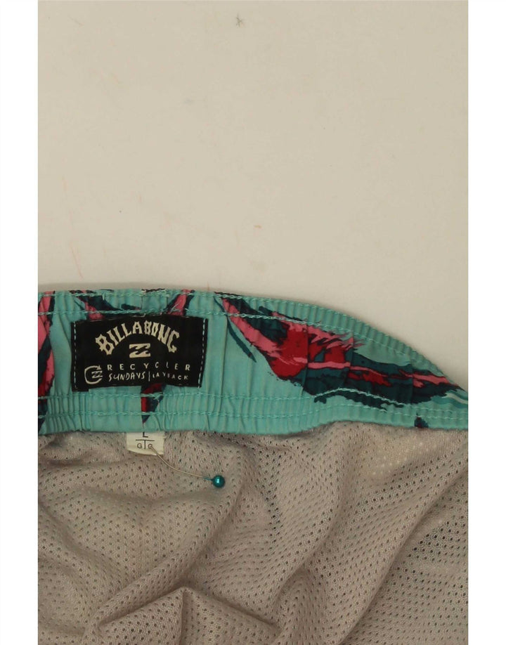 Billabong Mens Graphic Swimming Shorts Large Blue Hawaiian