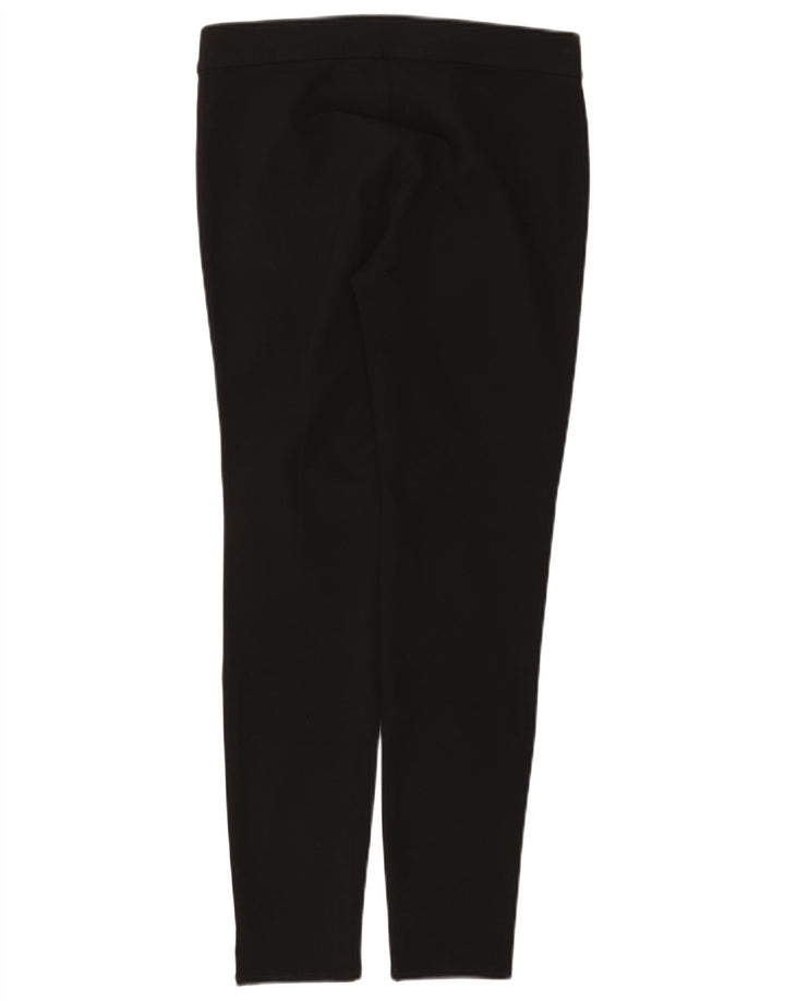 Zara Womens Mid Rise Slim Casual Trousers Medium W28 L28 Black Polyester