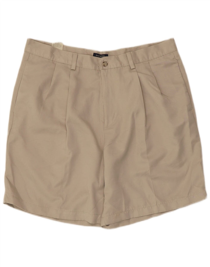 Dockers Mens Pegged Chino Shorts W36 Large Beige Polyester