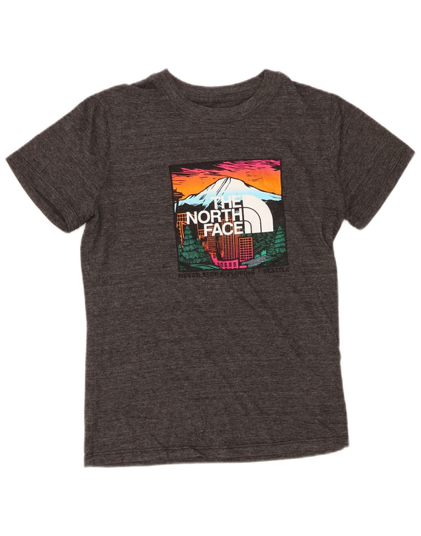 The North Face Womens Graphic T-Shirt Top UK 12 Medium Grey Flecked