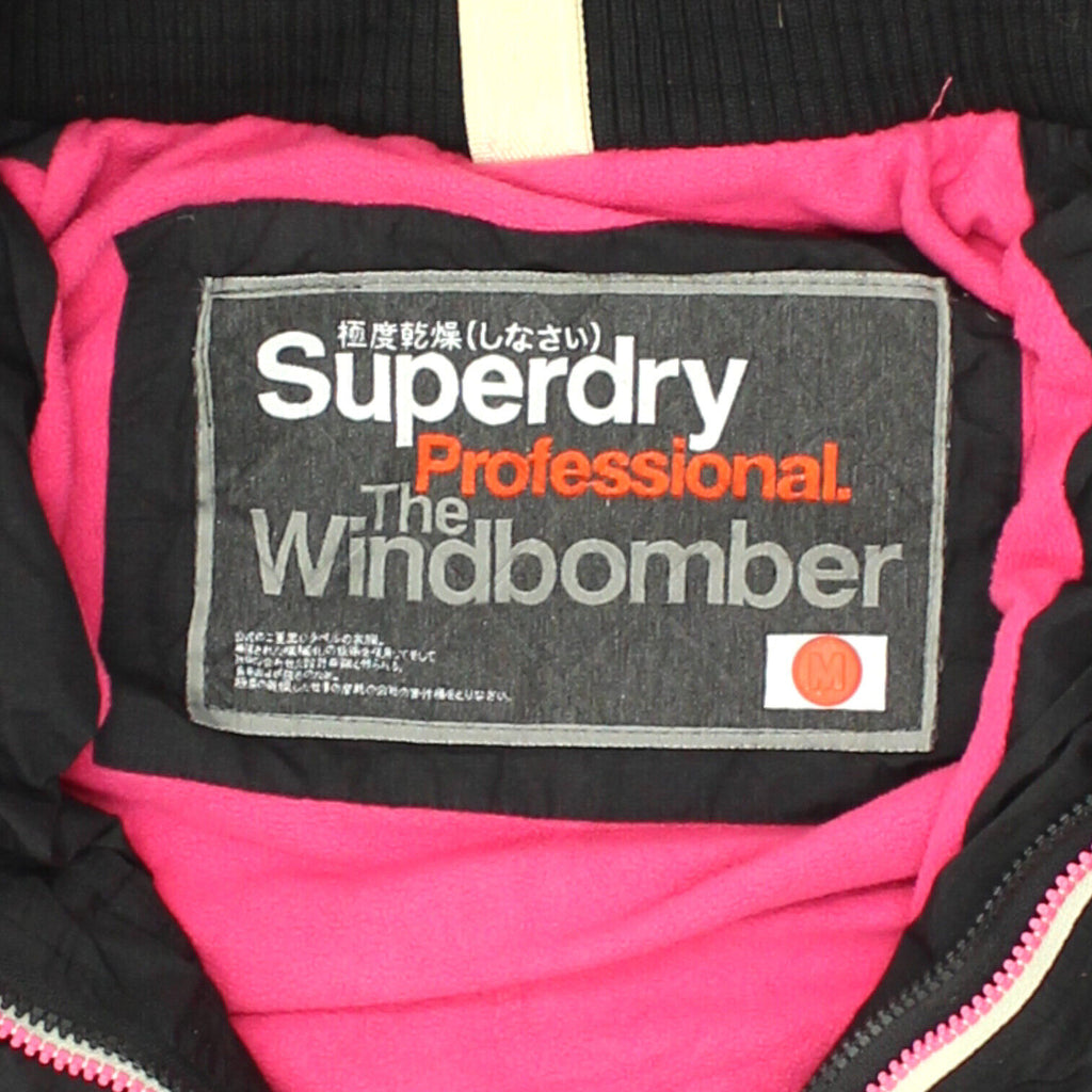 Superdry Windbomber Womens Black Hooded Nylon Jacket | Vintage Designer Coat VTG | Vintage Messina Hembry | Thrift | Second-Hand Messina Hembry | Used Clothing | Messina Hembry 