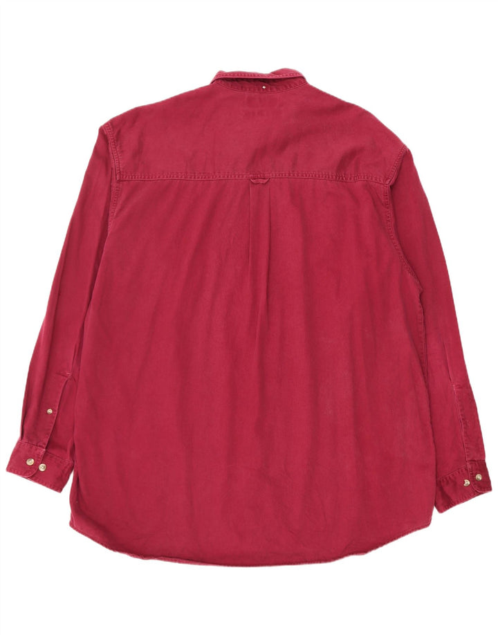 Columbia Mens Shirt 2XL Burgundy Cotton