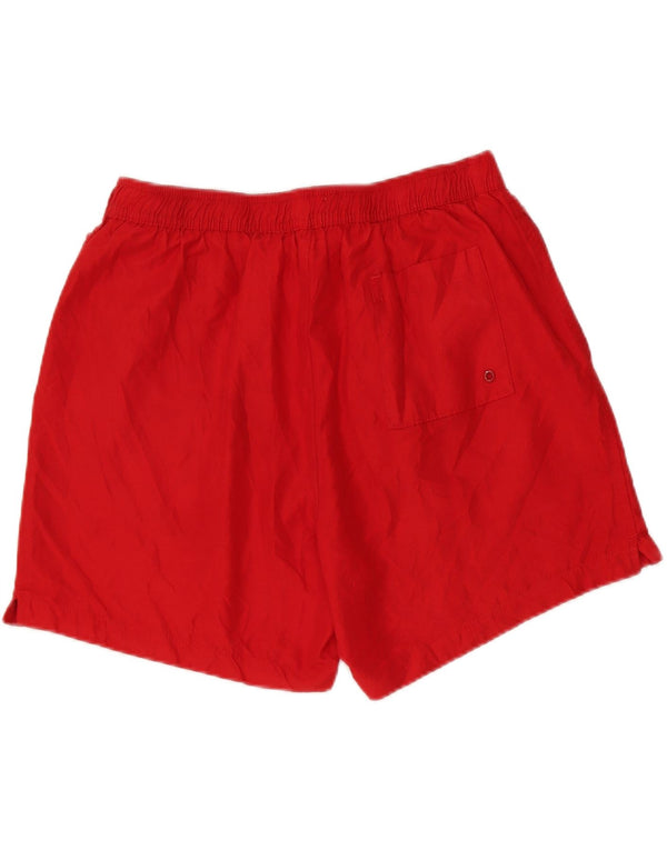CALVIN KLEIN Mens Graphic Swimming Shorts XL  Red Colourblock Polyester
