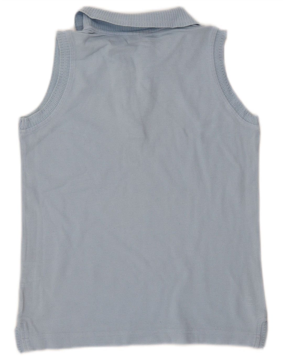 CHAMPION Womens Sleeveless Polo Shirt UK 10 Small Blue Cotton