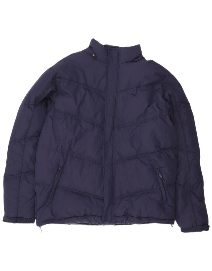 Fila Mens Padded Jacket UK 44 2XL Navy Blue Polyester