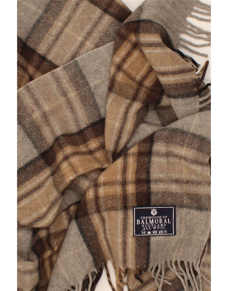 BALMORAL Womens Poncho Shawl One Size Beige Check Wool Vintage Balmoral and Second-Hand Balmoral from Messina Hembry 