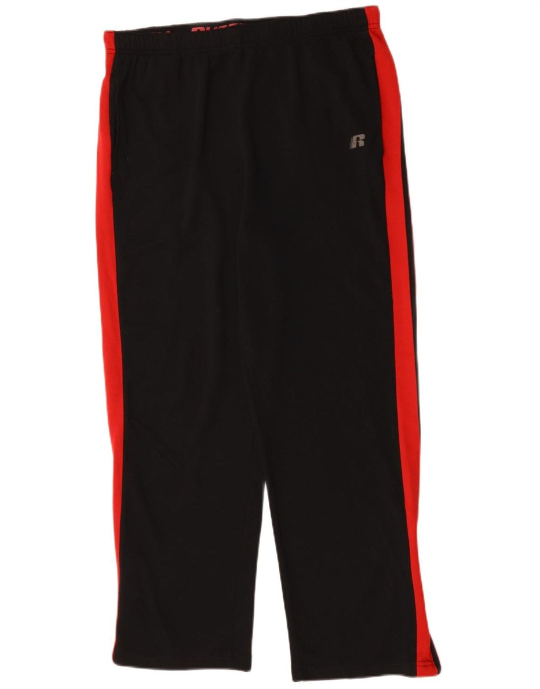 RUSSELL ATHLETIC Mens Tracksuit Trousers Large  Black Colourblock