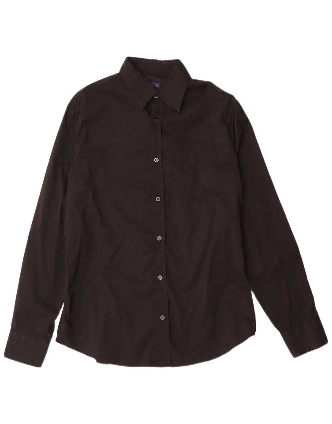TRUSSARDI JEANS Mens Shirt Large Black Cotton