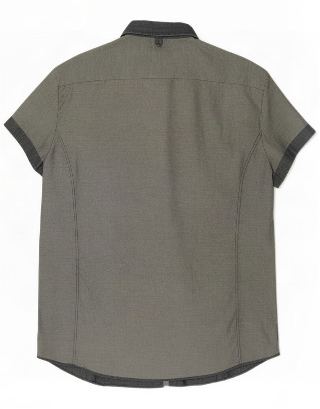 Armani Mens Short Sleeve Shirt 2XL Grey Cotton