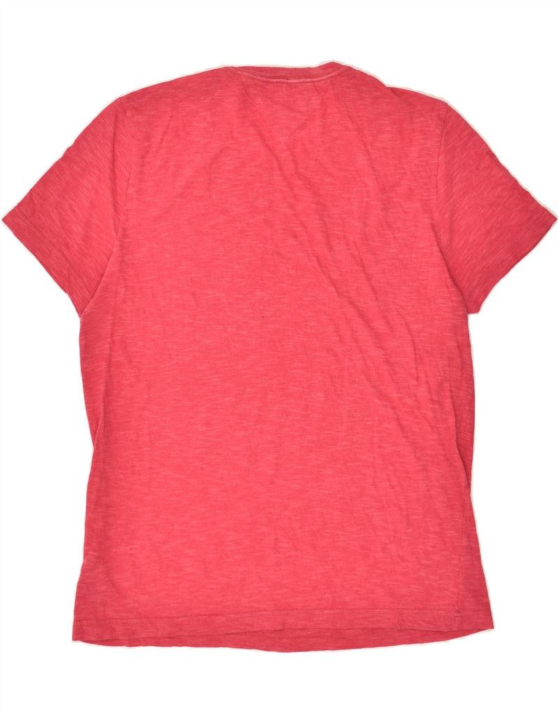 TOMMY HILFIGER Womens T-Shirt Top UK 18 XL Pink Flecked Cotton | Vintage Tommy Hilfiger | Thrift | Second-Hand Tommy Hilfiger | Used Clothing | Messina Hembry 